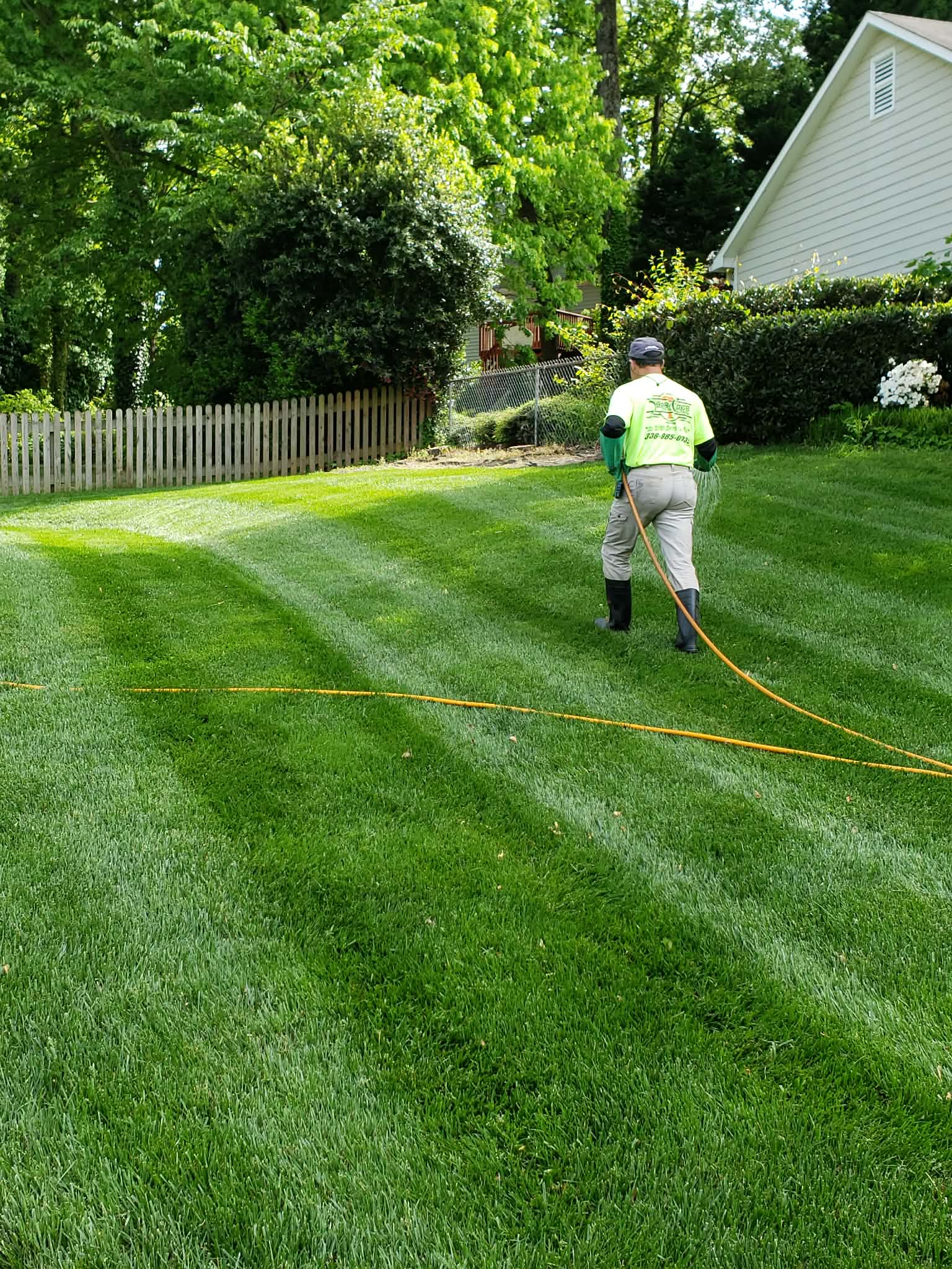 Lawn Fertilization and Turf Program for Thick Green Grass in Winston-Salem, NC